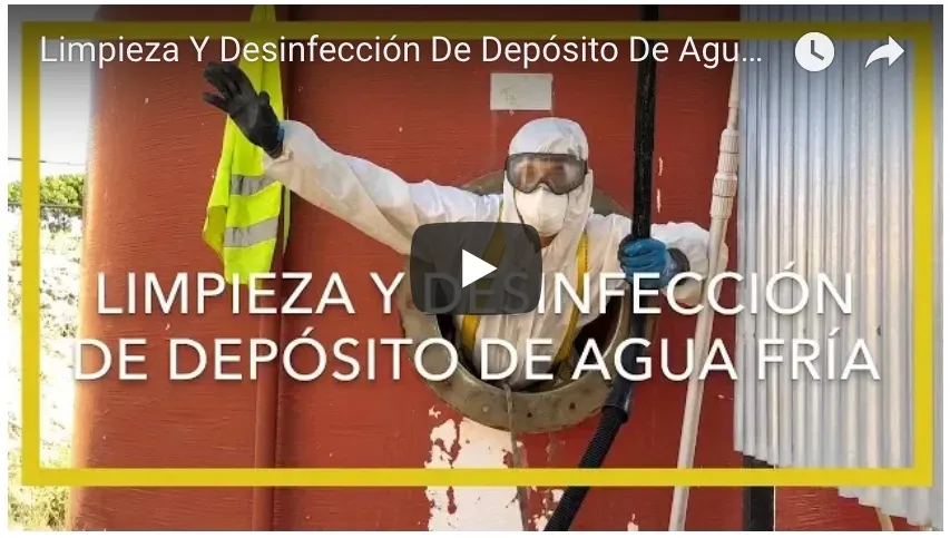 Limpieza desinfeccion de depósito Legionella legionelosis
